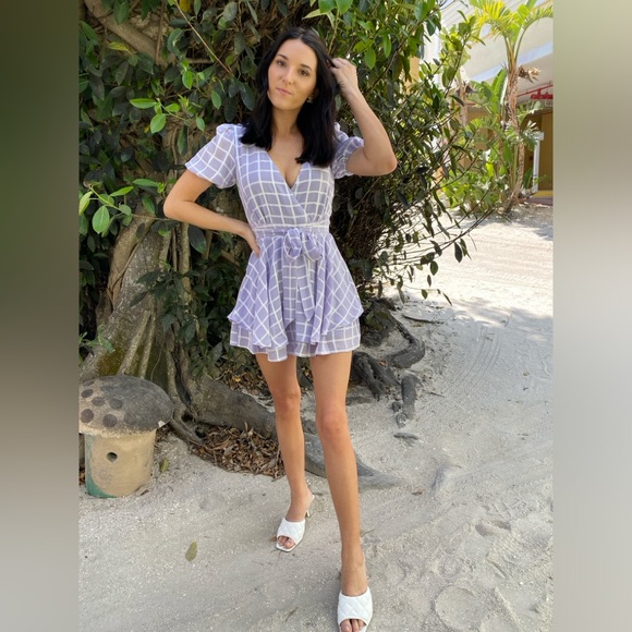 Purple + White Dress - worn once - Picture 2 of 3